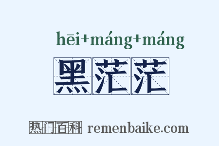 黑茫茫是什么意思的图片